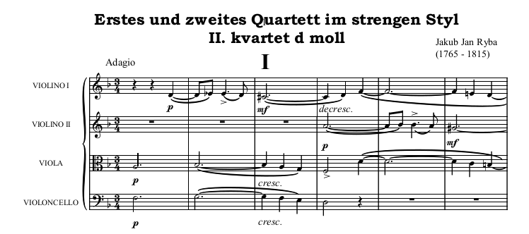 II. kvartet d moll.